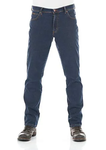 Wrangler Herren Texas Slim Pants, Blue (Cross Game 11U) - Jeans mit mittelhohem Bund und eleganter Optik, ideal für lässige und stilvolle Outfits. Die reguläre Passform sorgt für hohen Tragekomfort.