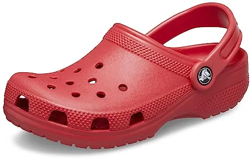 Crocs Unisex Kinder Classic Clog K - Varsity Red, 32/33 EU - Clogs für Jungen, leicht und wasserfreundlich, ideal für den Sommer und einfach zu reinigen. Atmungsaktives Design mit kippbarem Fersenriemen für optimalen Halt.