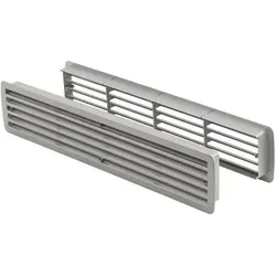 Lüftungsgitter Türlüftung Kunststoff Edelstahl Paarweise 457mm X 92mm