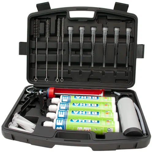 Verbundmörtel Bohrlochbürsten Siebhülsen Kartuschen Presse Ausbläser Klebemörtel