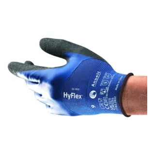 Ansell HyFlex 11-925 Montagehandschuhe Gr.11 blau - Leichter, ölabweisender Mehrzweckhandschuh mit Nitril-Beschichtung für sicheren Ölgriff und hohe Flexibilität. Ideal für Montage und Wartungsarbeiten.