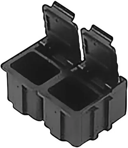 BERN 9 321 - ESD SMD Klappbox, 10er-Pack, schwarz - Praktische Aufbewahrungsbox für Mikroelektronik, ideal für den Einsatz in ESD-geschützten Bereichen. Mit Federmechanismus und optimalem Schutz für empfindliche Bauteile. Maße: 16 x 12 x 15 mm.