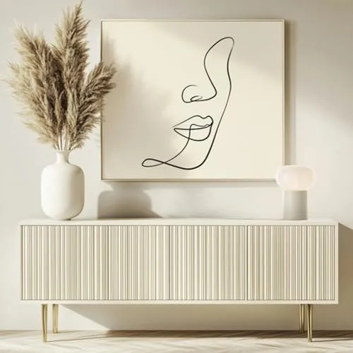 Lightbox Tischlampe mit weißem Glas & Kippschalter - in Beige - skandinavische Tischleuchte für das Schlafzimmer - 27 cm Höhe - E27, max. 25 W - aus Glas/Metall