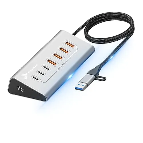 REAGLE 7-Port HUB, USB 3.2 mit 100 cm Kabel für Desktop