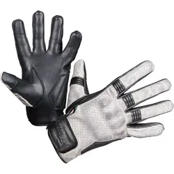Modeka Hot Two Motorradhandschuhe, schwarz-grau, Größe 4XL für Männer - Hochwertige Motorradhandschuhe aus reißfestem Anilin-Rindleder mit Stretcheinsätzen für optimalen Tragekomfort. Ideal für sichere Fahrten und zuverlässigen Schutz.