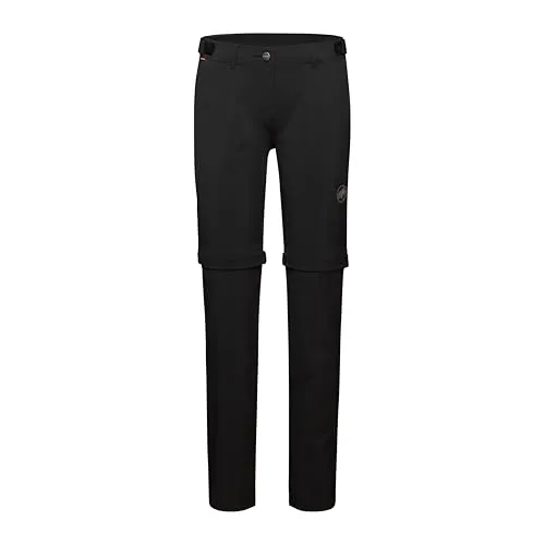 Mammut Runbold Zip Off Hose Damen schwarz 44 kurz - Wanderhose mit normaler Passform, Kordelzug am elastischen Bund, aus leichtem und schnell trocknendem Material - ideal für aktive Outdoor-Abenteuer.