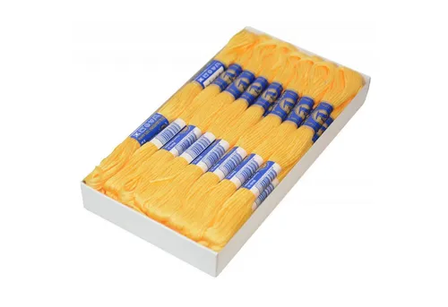 maDDma 24 Docken Stickgarn / Sticktwist Stickgarn, 8 m, 1142 warmes Gelb