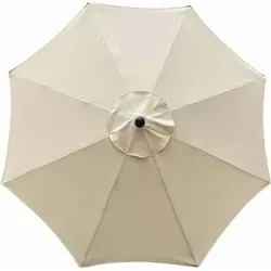 Ersatzbezug für Sonnenschirm, 3 m, Beige, wasserdicht & UV-beständig
