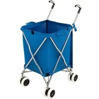 Faltbarer Einkaufstrolley mit Rädern – 90 L Kapazität