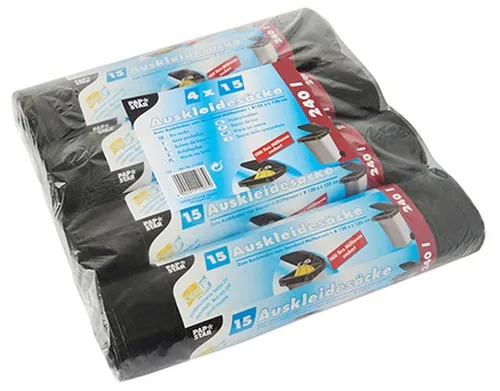 STARPAK Mülltonnen-Innensack schwarz 240 Liter in schwarz von PAPSTAR