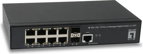 LevelOne GEL-1061 - Switch - managed - 8 x 10/100/1000 + 2 x SFP