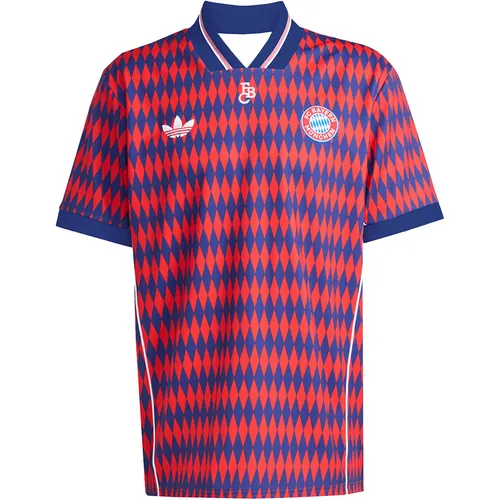 adidas FC Bayern München Teamtrikot Herren – Größe XL, rot-dunkelblau - Hochwertiges Fußballtrikot mit Vereinsdetails des FC Bayern München; ideal für Fans und sportliche Aktivitäten; aus 100% recyceltem Polyester für nachhaltigen Komfort.