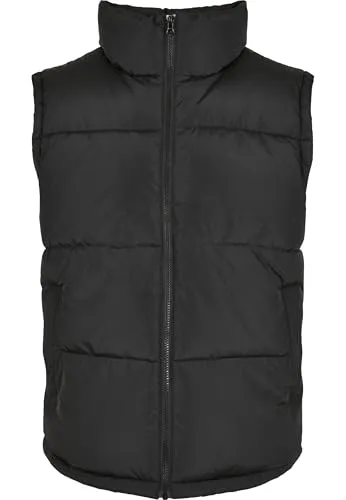 URBAN CLASSICS Herren Block Puffer Vest XXL schwarz - Herren-Westen, stylische Jerseyweste mit Rundhalsausschnitt und praktischem Reißverschluss, ideal für lässige Outfits und kühle Tage.