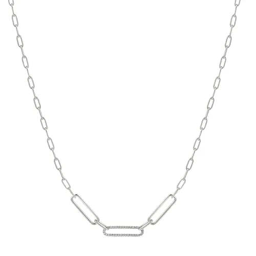 XENOX Halskette Duo Link Silber Zirkonia XS91482 von XENOX