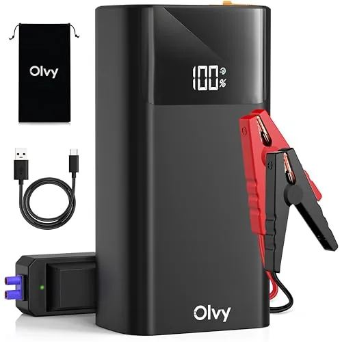 Olvy 2-in-1 Starthilfe & Powerbank – 1500A Spitzenstrom für Autos und mehr