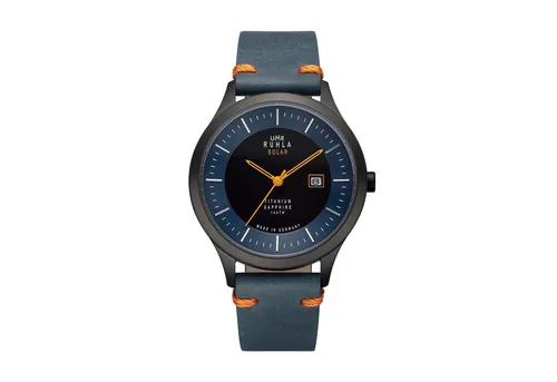 UMR RUHLA Herren-Armbanduhr 95953, Solar, Titan - Armbanduhren für Herren, nachhaltige Solarenergie, veganem Lederarmband und wasserdicht bis 10 bar – stilvoll und umweltbewusst!