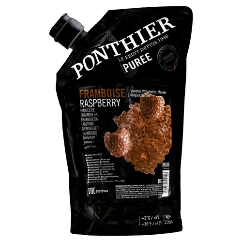 Food-United HIMBEEREN PÜREE Beeren-Frucht-Püree von Ponthier 4x 1 Kg