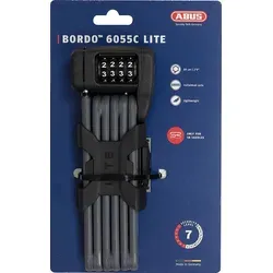 ABUS Faltschloss Bordo Lite 6055C - Extra-leichtes Zahlenschloss für Rennräder - Fahrradschloss mit 4-stelligem Zahlencode, ideal für Sportler. Leicht und stabil, faltbar und kompakt, mit ABUS-Sicherheitslevel 7 für optimalen Schutz.