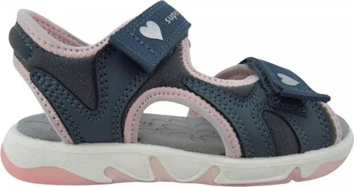 Superfit Mädchen Pebbles Sandale Blau Rosa 8000, 32 EU - Wanderschuhe, wassertauglich und schnelltrocknend, ideal für aktive Mädchen mit optimalem Halt durch 2 Klettverschlüsse.