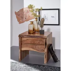 Nachttisch Akazie 45x40x45 natur lackiert PURE ACACIA #311 von Massivholzmöbel24
