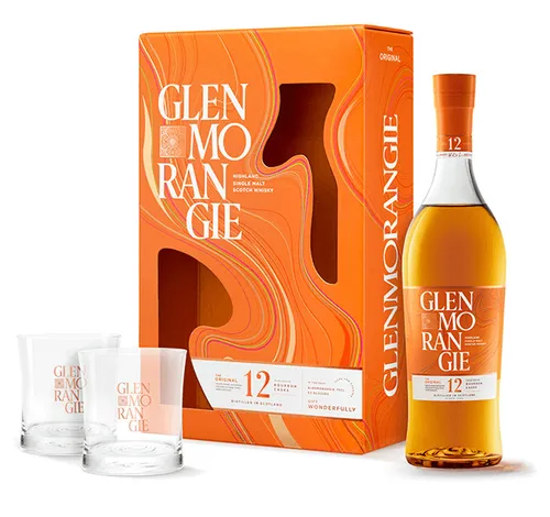 Glenmorangie 12 Years The Original + 2 Gläser Single Malt Scotch Whisk 47,5€/l
