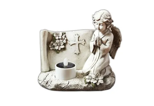 HAC24 LED Solarleuchte - Wetterfester Grabengel mit Warmweißem Licht - Lampen für den Außenbereich, ideal als Grabschmuck. Diese Solarleuchte mit integriertem LED sorgt für eine warme, einladende Atmosphäre und ist wetterfest.