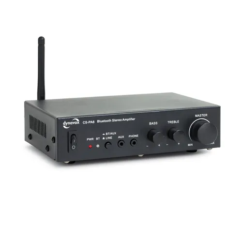 Mini WIFI HiFi Endstufe Verstärker, Bluetooth 5.0 Schwarz, 2x 15W RMS, Fitness