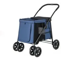 Costway Hundebuggy Klappbar Bis 40 kg Blau