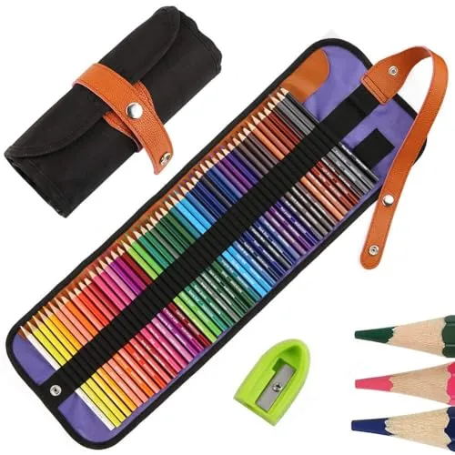 Nakeey 50 Buntstifte Set, Zeichnen Bleistifte Art Set für professionelle Farbmischung Malen und Skizzen, Holzfarbstifte perfekt für Erwachsene Schüler Kinder Malbücher