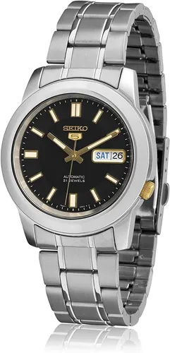 Seiko Unisex Erwachsene Analog Automatik Uhr SNKK17K1 - Armbanduhren für Herren, 100 Meter wasserdicht und perfekter Begleiter für Abenteuer und Alltag.