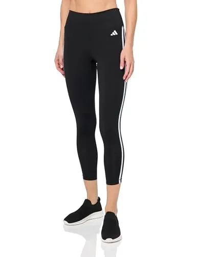 adidas Damen Train Essentials 3-Stripes High-Waisted 7/8 Leggings - Hochwertige Pilates-Tights mit AEROREADY-Technologie für optimale Feuchtigkeitsregulation und einer praktischen Schlüsseltasche.