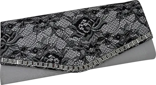 Steuer Modeschmuck Abendtasche Satin-Optik in silber von Steuer