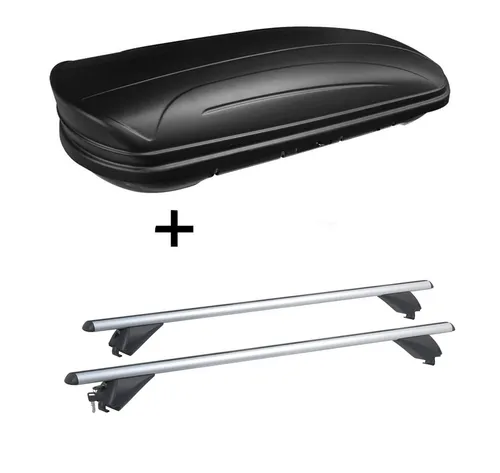 Dachbox VDPMAA320 320L abschließbar schwarz matt mit Alu Dachträger RB003 für Chevrolet Trax ab 2013