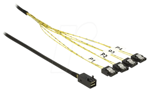 DELOCK 83393 - miniSAS HD SFF-8643 > 4x SATA 7 Pin 1 m