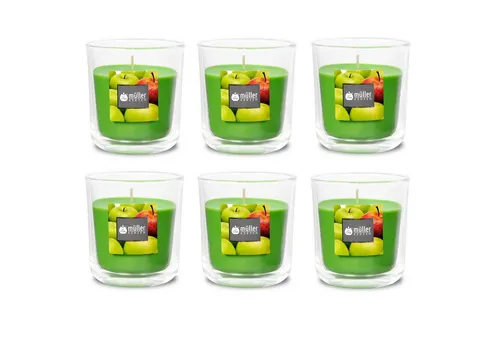 Gebr. Müller Kerzenfabrik AG Kerzenständer Duft-Kerzenglas 65/70 mm Set 6 Stk. Verschiedene Aromen