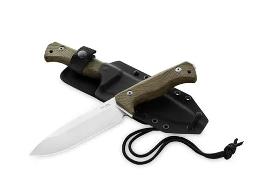 LionSteel T6 Micarta Green Jagdmesser - Hochwertiges Jagdmesser mit robustem Micarta-Griff, ideal für den Einsatz in der Natur. Langlebig und ergonomisch, perfekt für Outdoor-Enthusiasten.