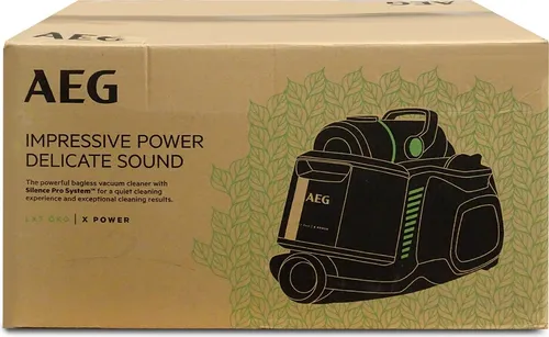 AEG LX72ÖKOX Bodenstaubsauger 750W - Effizienter Kanisterstaubsauger mit 9m Aktionsradius und 1,4L Kapazität, ausgestattet mit Easy Empty System für müheloses Entleeren und Silence Pro System für leises Saugen.