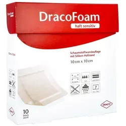 Dracofoam Haft sensitiv Schaumstoffwundverband 10x10cm