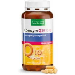 Coenzym Q10 50 mg Mono-Kapseln - 109 g - Nahrungsergänzungsmittel mit 50 mg reinem Q10 je Kapsel, unterstützt die Herzgesundheit und kompensiert altersbedingten Q10-Mangel.