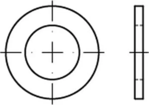 Flache Scheiben ISO 7092, Produktklasse A aus Stahl 200HV - Eisenwaren - ISO 7092 Flache Scheiben, ideal für Zylinderschrauben, mit Härte 200 HV und verzinkter Oberfläche für hohen Korrosionsschutz.