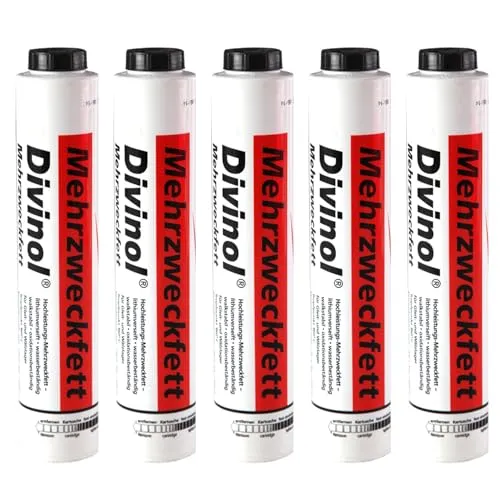 Divinol 22971 Universal Mehrzweckfett 2 400g Lithium Fett Schmierfett Lithiumfett universell einsetzbares Langzeitfett temperaturbeständiges Gleit Wälzlager Fett wasserbeständig Lube Shuttle (5x400g)