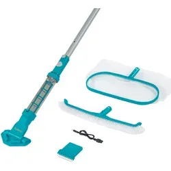 Poolpflege-Set AquaSurge - Poolzubehör für einfache Handhabung mit integriertem Akku, inklusive Kescher, Bürste und Sauger für eine mühelose Poolreinigung.