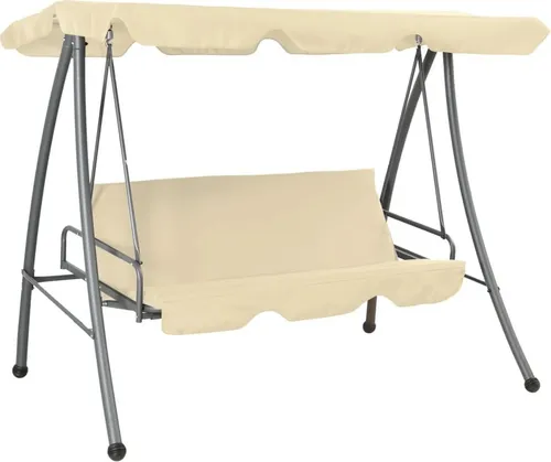 The Living Store Hollywoodschaukel mit Sonnendach Sandweiß
