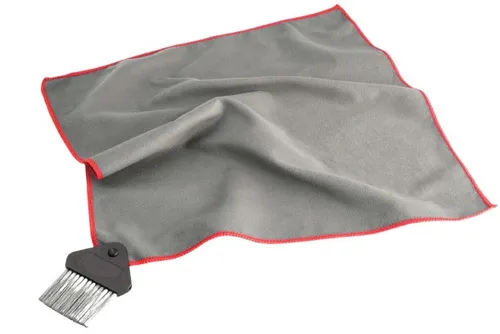 Walser Cockpit Reinigungstuch 2in1, Mikrofasertuch mit Bürste 40x40 cm