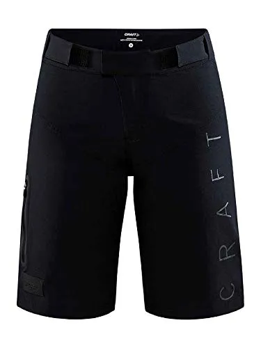 Craft Damen Bikeshort ADV Offroad Shorts Pad W - Trainingshosen für Mountainbiker, aus strapazierfähigem Stretchmaterial mit herausnehmbarem Infinity C4 Sitzpad für optimalen Komfort auf mittellangen Strecken.
