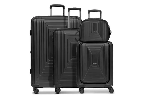 REDOLZ Hartschalen Koffer-Set 4-teilig mit Laptopfach - Koffer Set mit 3 Trolleys und Beauty-Case, inkl. TSA-Schloss und wasserfesten Reißverschlüssen für optimalen Schutz. Ideal für Reisen aller Art, leicht und robust.