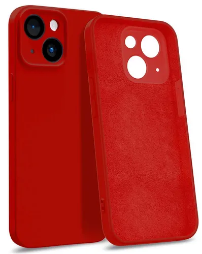 Hülle für Apple iPhone 15 - Cover 4 Lagig (TPU / Hardcase / Mikrofaser) Rot