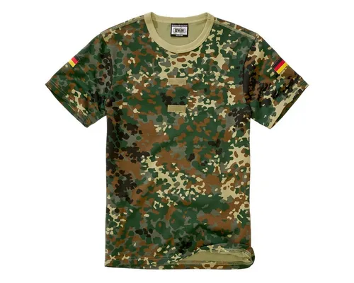 BWuM T-Shirt BWuM Bundeswehr Tropenshirt Camouflage mit Flaggen & Klett