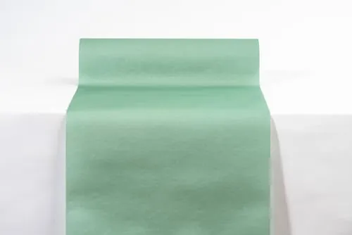 Sovie HORECA Tischläufer Eukalyptus - Linclass® Airlaid - 40 cm x 24 m - Perforation alle 120 cm - 1 Stück - Dekorativer Einweg-Tischläufer für Gastronomie und Events