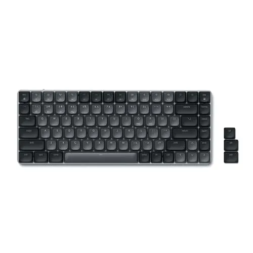 SATECHI SM1 75% mechanische Tastatur mit LED-Hintergrundbeleuchtung - Kompakte Bluetooth-Tastatur für Mac und Windows – verbindet bis zu 4 Geräte gleichzeitig und bietet anpassbare Hintergrundleuchten für optimale Sichtbarkeit.